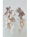 Fleur d'Hiver Argent & Blanc perle