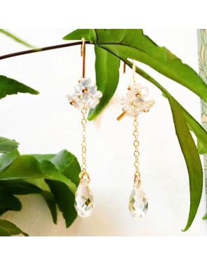 Parure Semi de Fleurs 2p (Collection Fleur Crystal): Boucles d'oreilles et Collier