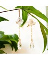 Parure Semi de Fleurs 2p (Collection Fleur Crystal): Boucles d'oreilles et Collier