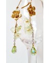 Collier Cascade de Roses Vert d'Eau